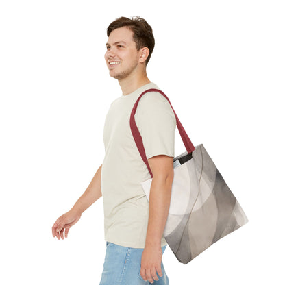 Neutral Abstract Watercolor Waves Tote Bag | All-Over Print