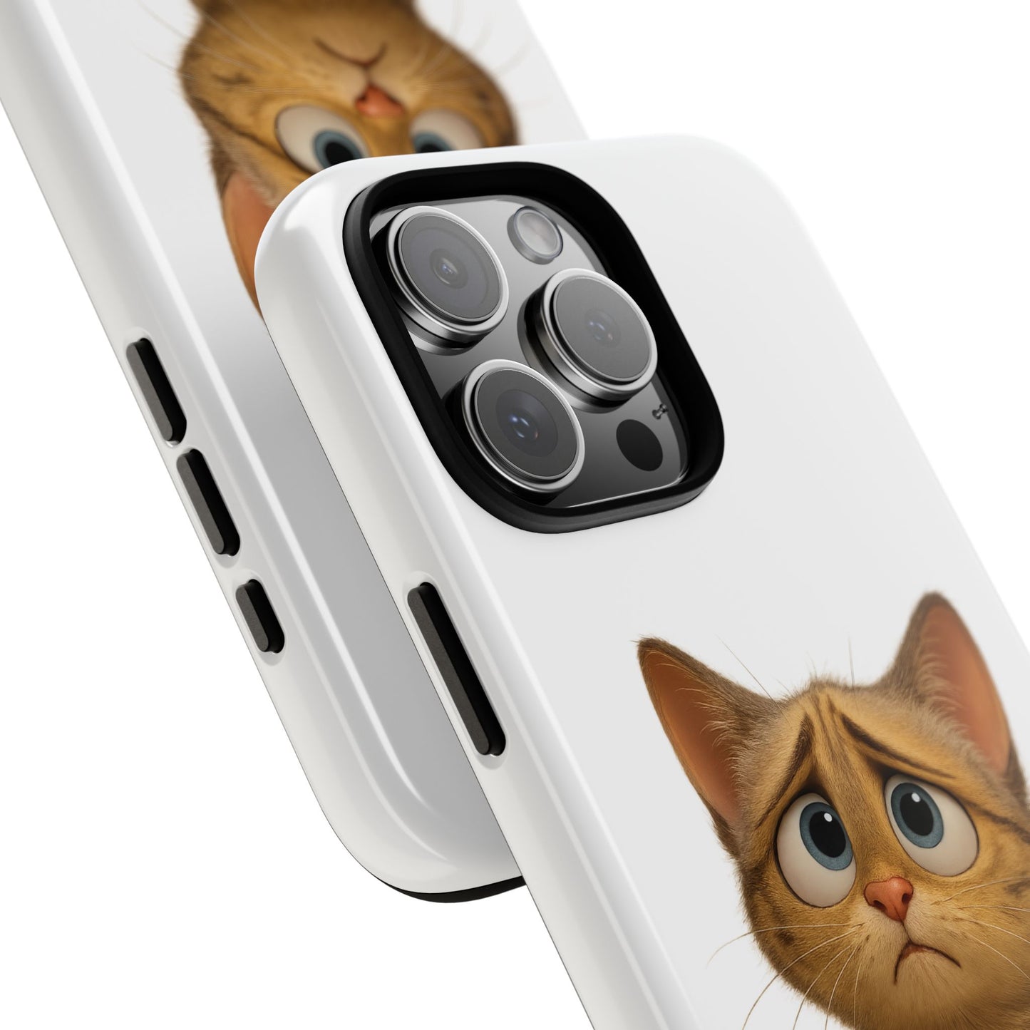 Cute Cat Phone Case, Funny Kitty Case, Animal Lover Gift, Cat Lover Accessory, Unique Cat Design Case, Pet Mom Gift - TRV