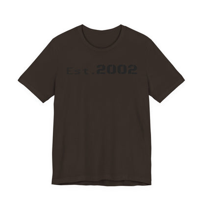 Established 2002 Unisex Tee, Vintage Style T-Shirt, Year Established Shirt, Retro Graphic Tee, Customizable Gift Idea
