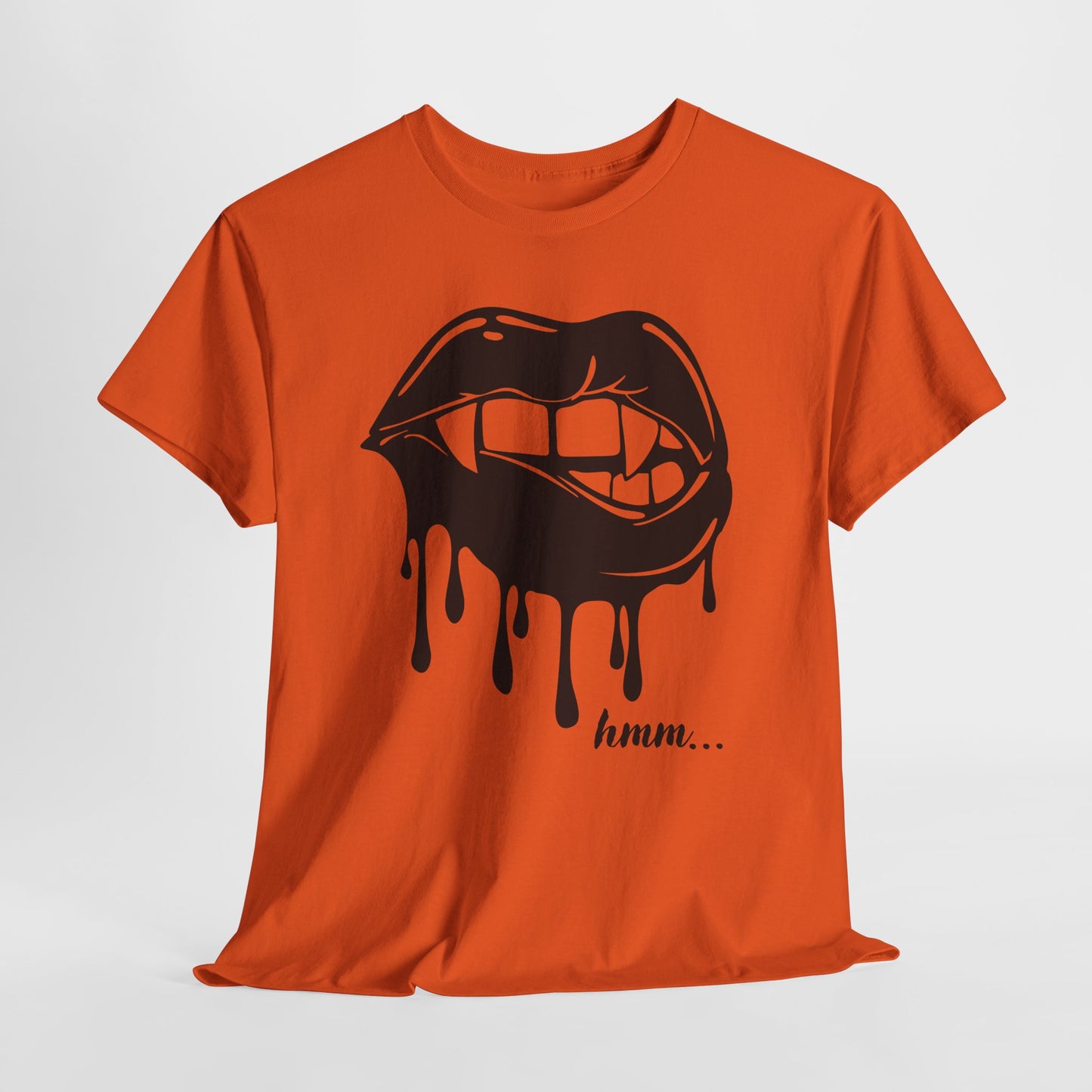 Edgy Graphic Tee - Dripping Lips Design - Unisex Heavy Cotton Tee