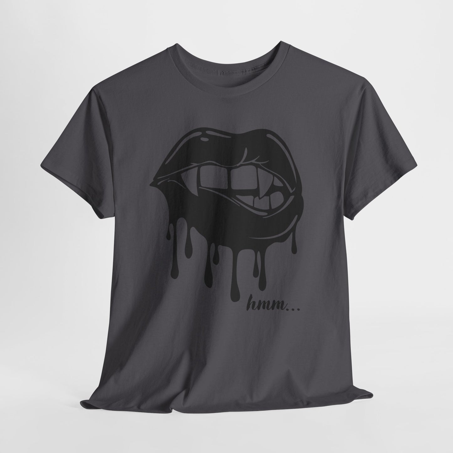 Edgy Graphic Tee - Dripping Lips Design - Unisex Heavy Cotton Tee