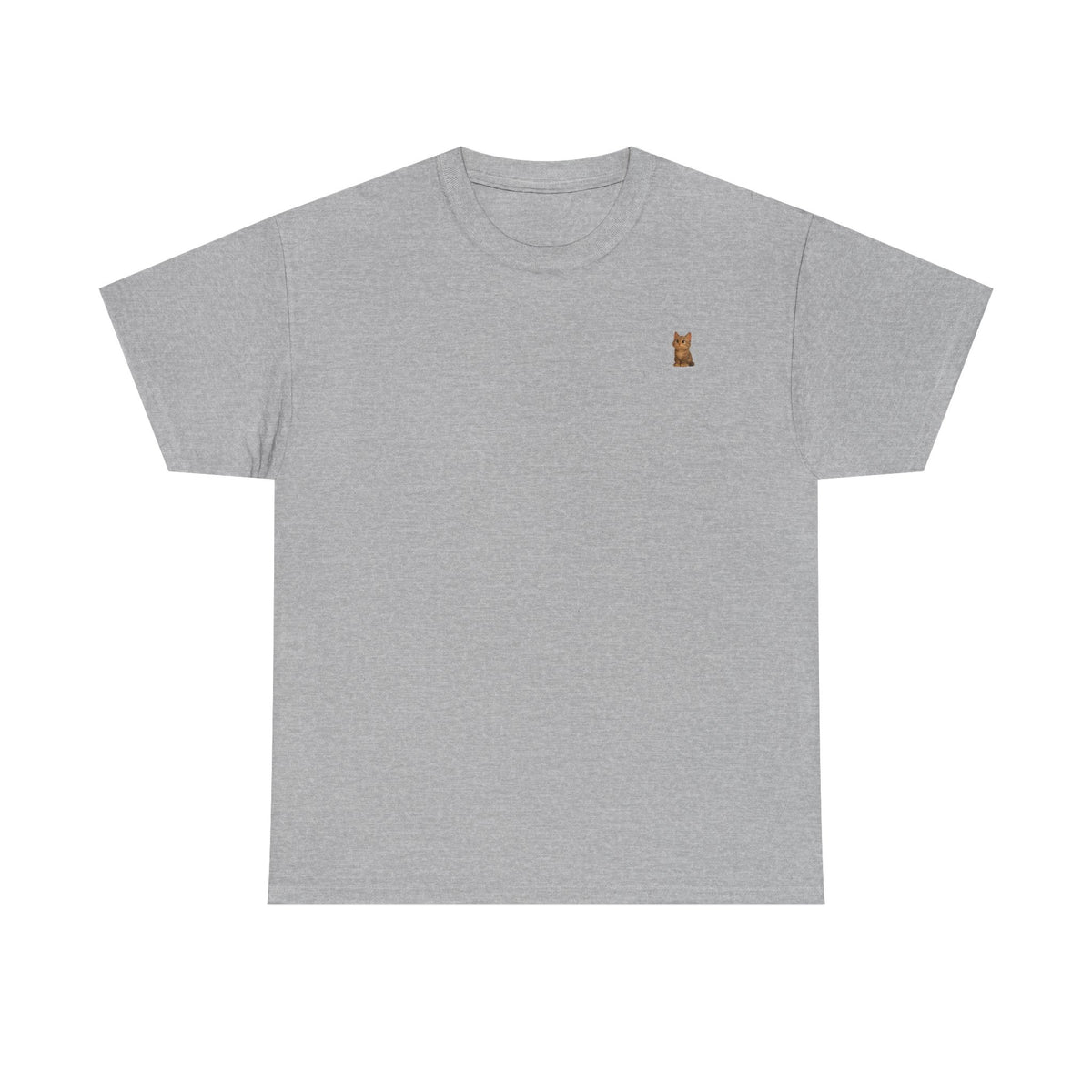Brown kitten graphic on a Cat Lover T-Shirt by Printify, featuring a cute feline design perfect for cat enthusiasts.