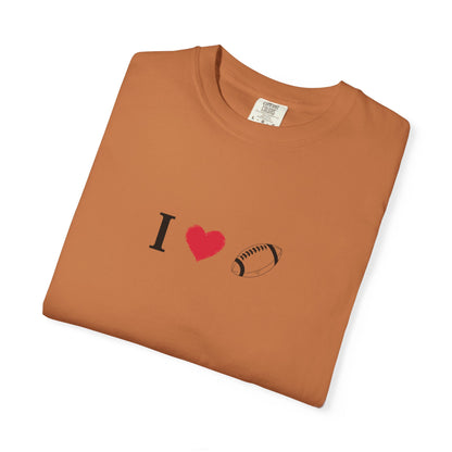 I Love Football T-Shirt - Unisex Cotton Tee, Fun Gift for Friends, Casual Style, Birthday Present, Summer Apparel - TRV