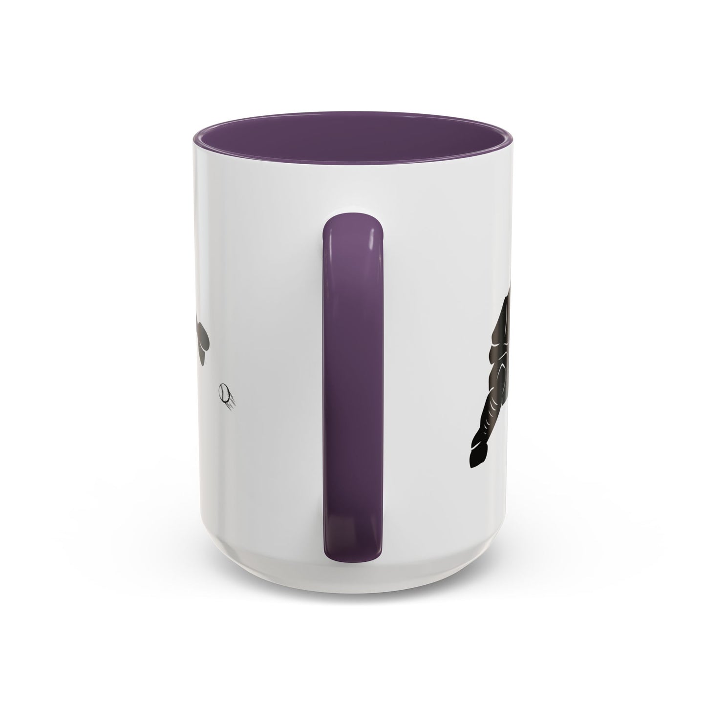 Baseball Catcher Coffee Mug, Sports Gift for Coaches, Black Accent Mug for Fans, Perfect for Birthdays & Celebrations, Unique Cup - TRV