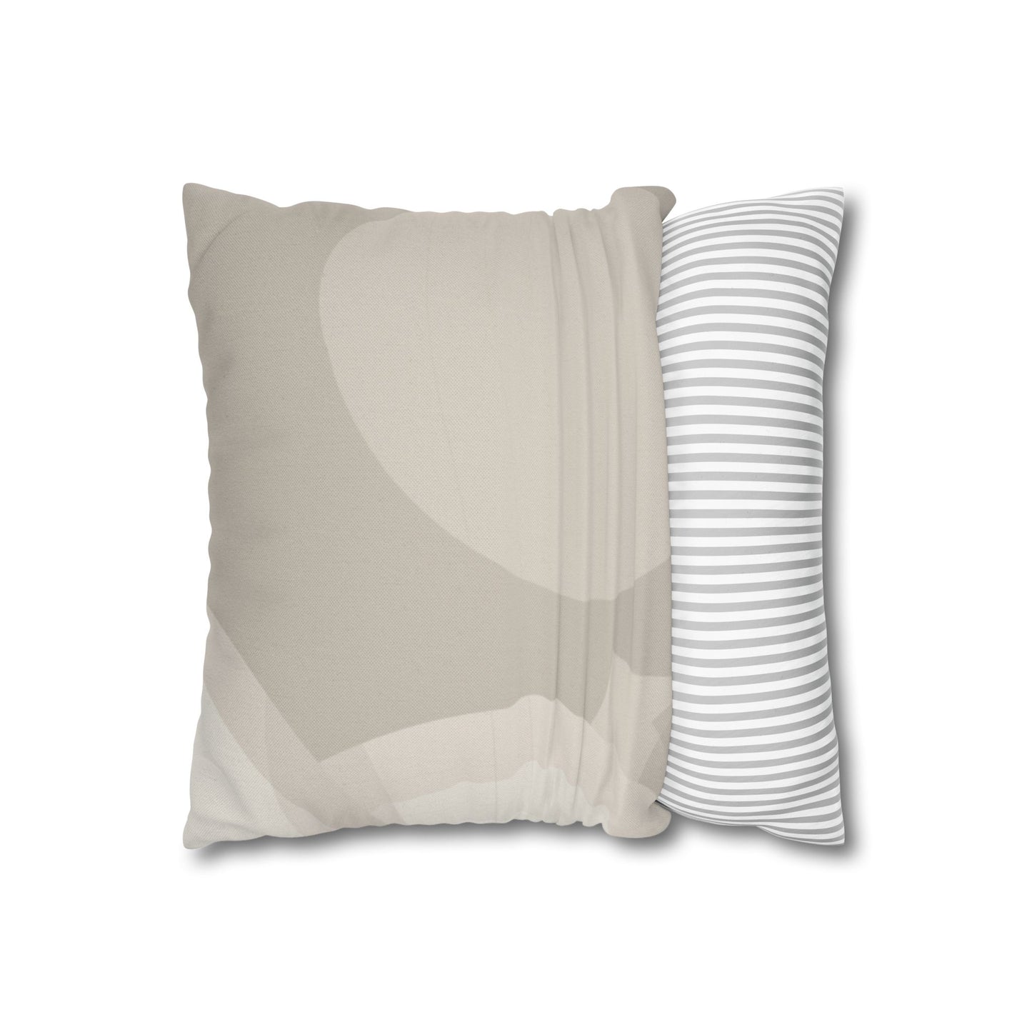 Neutral Abstract Swirl Pillowcase | Square Pillowcase, Spun Polyester
