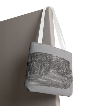 Scenic Path Tote Bag, Reversible Tote, Eco-Friendly Shopper, Outdoor Adventure Bag, Gift for Nature Lovers, Stylish Carryall - TRV