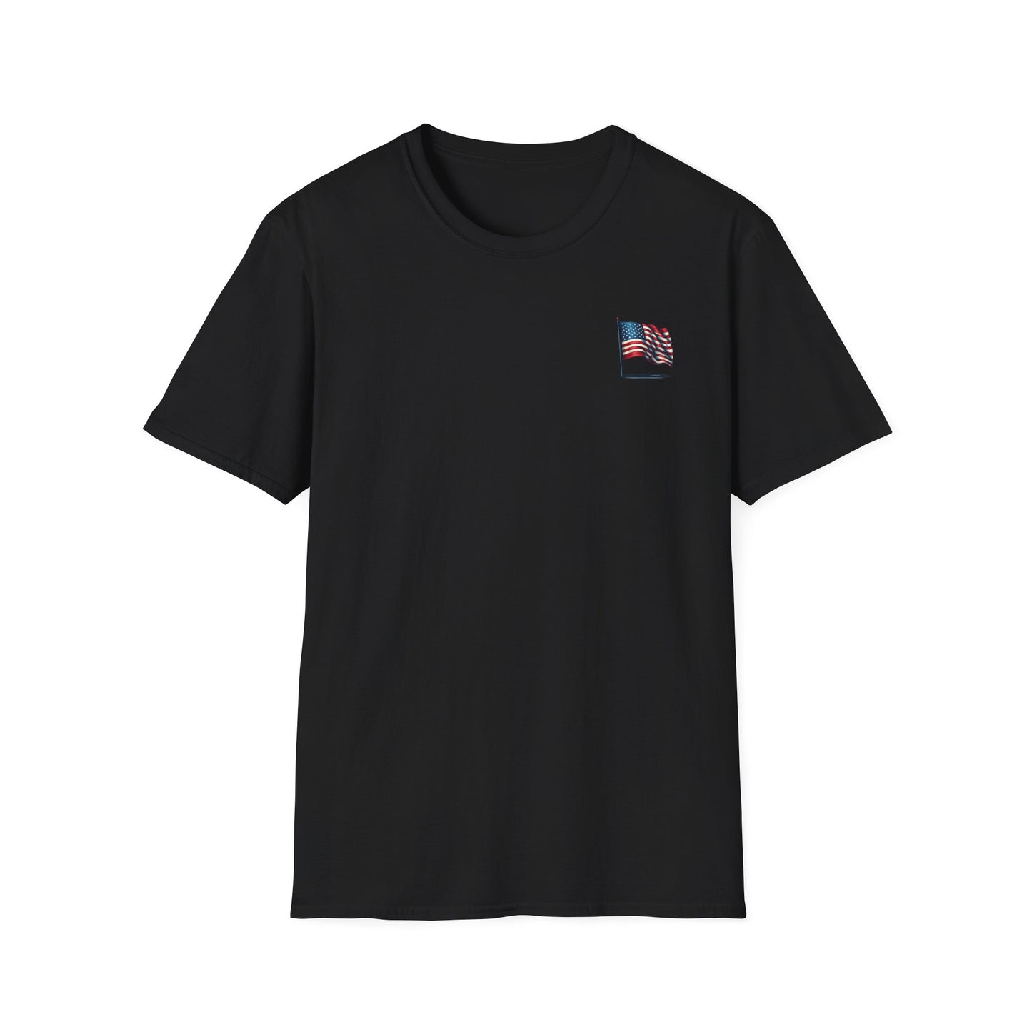 Patriotic Unisex Softstyle T-Shirt, American Flag Tee, USA Pride Shirt, Perfect for Independence Day, Casual Wear - TRV