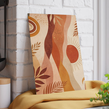 Boho Sunset Desert Waves Glass Cutting Board - view 12