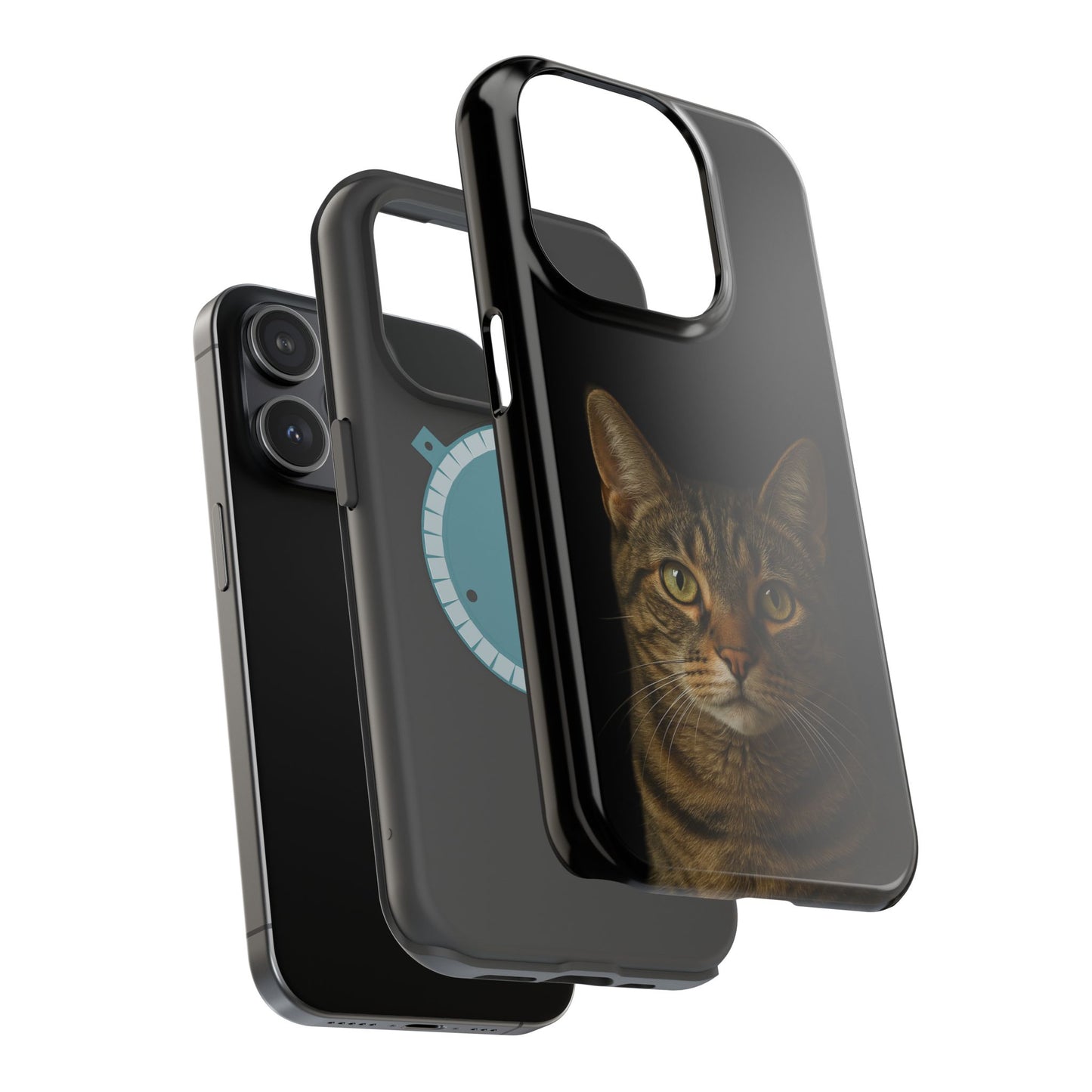 Magnetic Impact-Resistant Phone Case — Realistic Tabby Cat Portrait