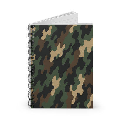 Camouflage Spiral Notebook - Ruled Line, Trendy Stationery, Gift for Students, Journaling, Military Style, Unique School Supplies - TRV