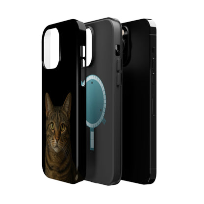 Magnetic Impact-Resistant Phone Case — Realistic Tabby Cat Portrait
