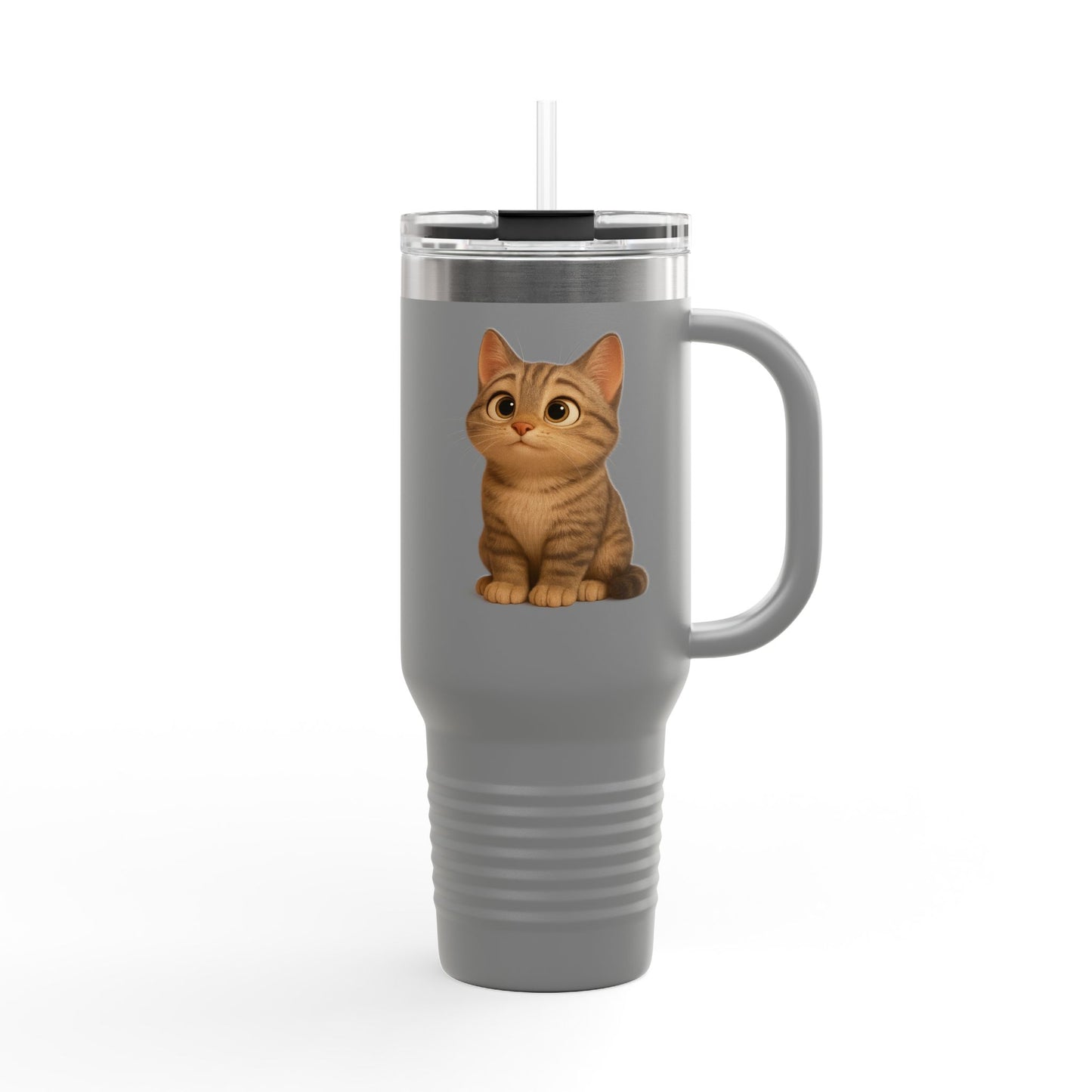 Cute Cat Insulated Travel Mug, 40oz | Perfect Pet Lover Gift | BPA-Free Drinkware, Cozy Coffee Companion, Cat-Themed Hydration