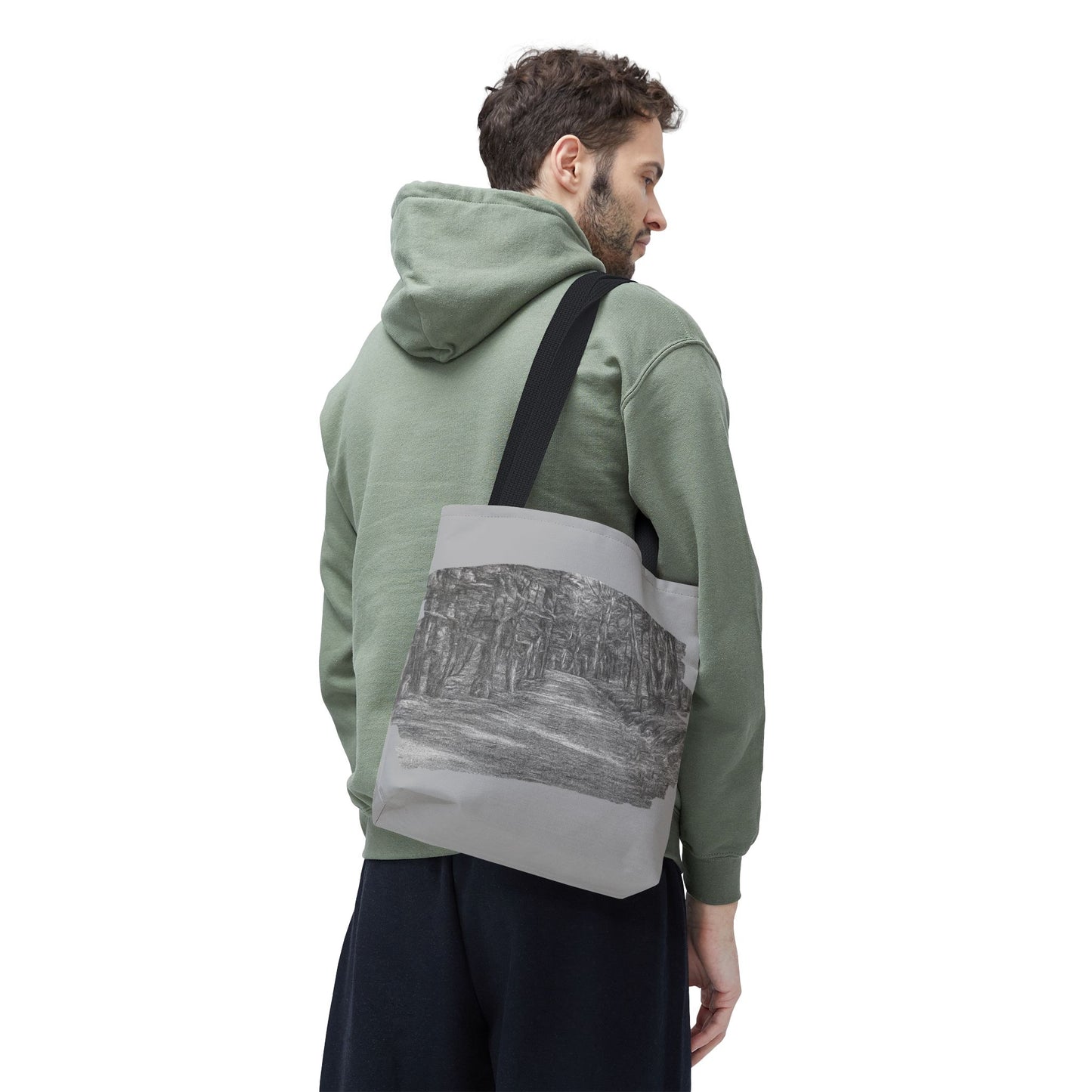 Scenic Path Tote Bag, Reversible Tote, Eco-Friendly Shopper, Outdoor Adventure Bag, Gift for Nature Lovers, Stylish Carryall - TRV