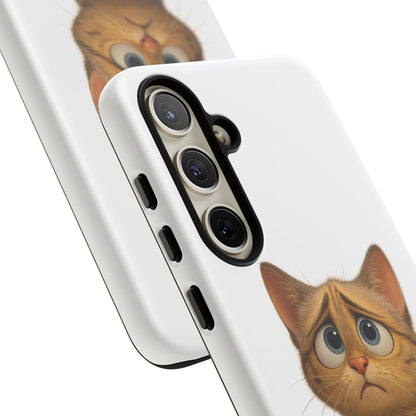 Cute Cat Phone Case, Funny Kitty Case, Animal Lover Gift, Cat Lover Accessory, Unique Cat Design Case, Pet Mom Gift - TRV