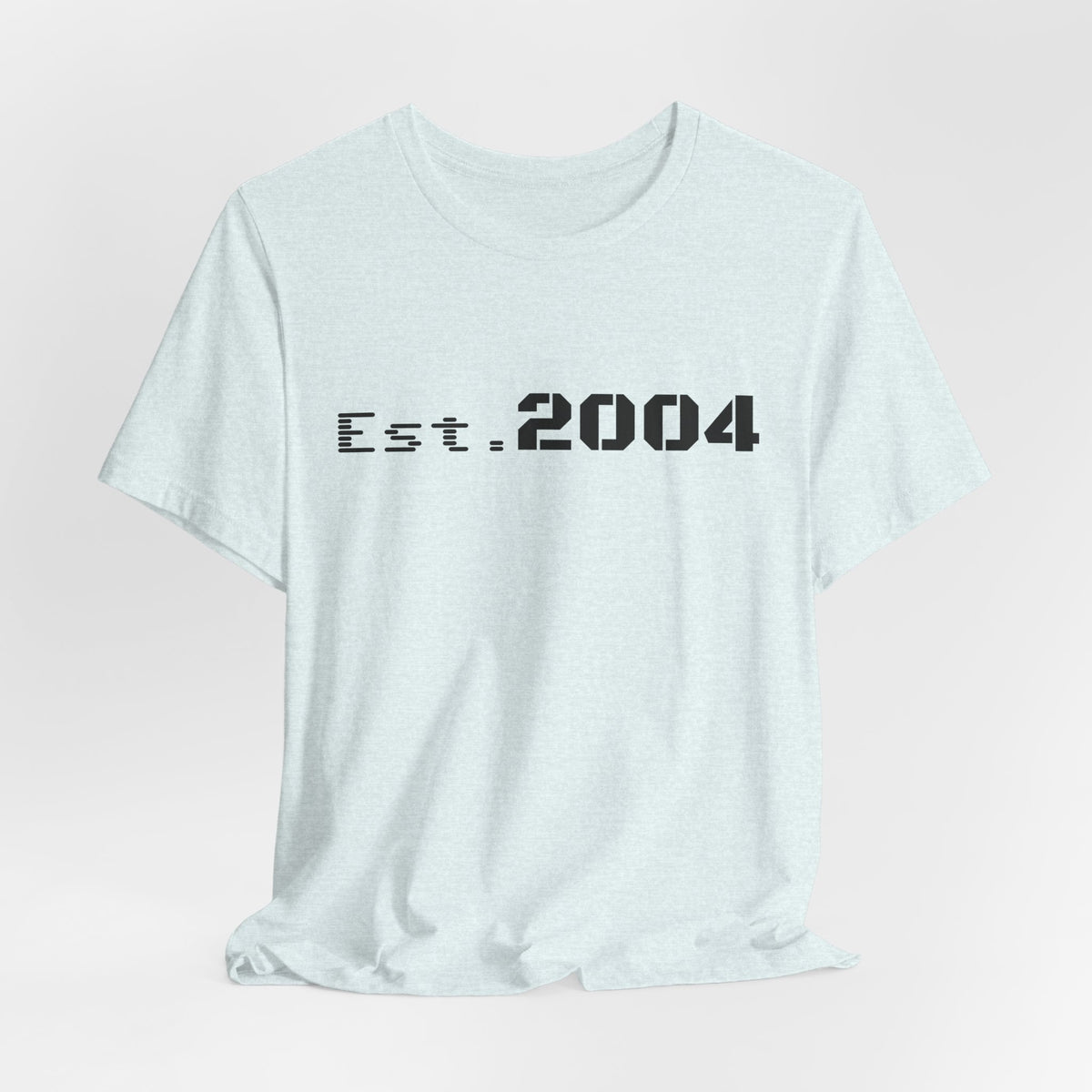 Minimal vintage Est. 2004 T-shirt by Printify featuring a classic birth year design on soft cotton fabric.