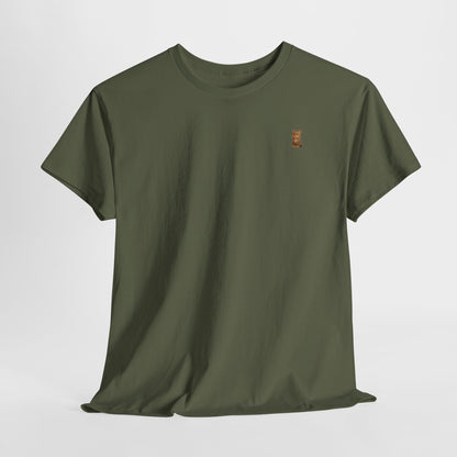Brown kitten graphic T-shirt for cat lovers, featuring a cute cat design on a comfortable Printify T-shirt.