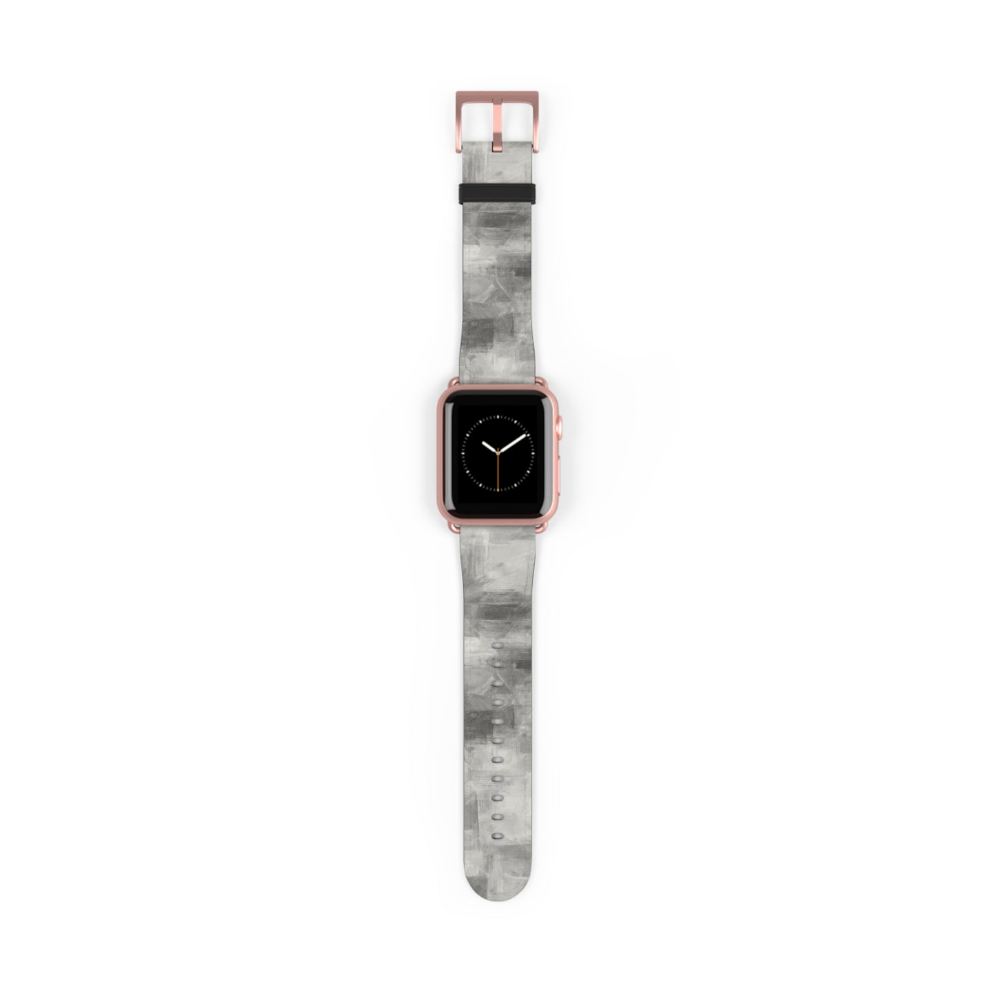 Gray watercolor camouflage Apple Watch band with neutral abstract design, flexible accessory for Apple Watch, by Printify.