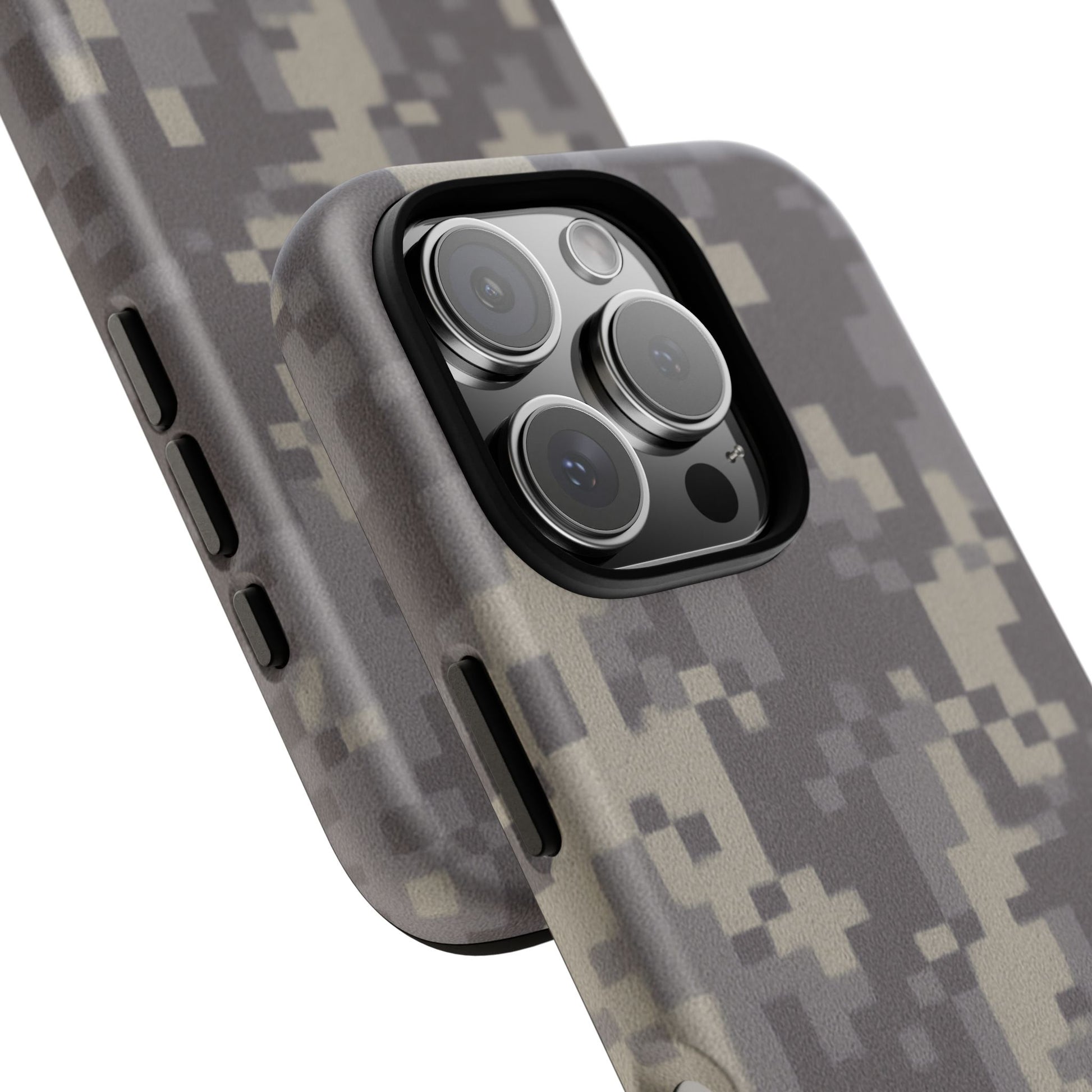 Rugged digital camo phone case by Printify, protective cover with tough camouflage design for smartphones.