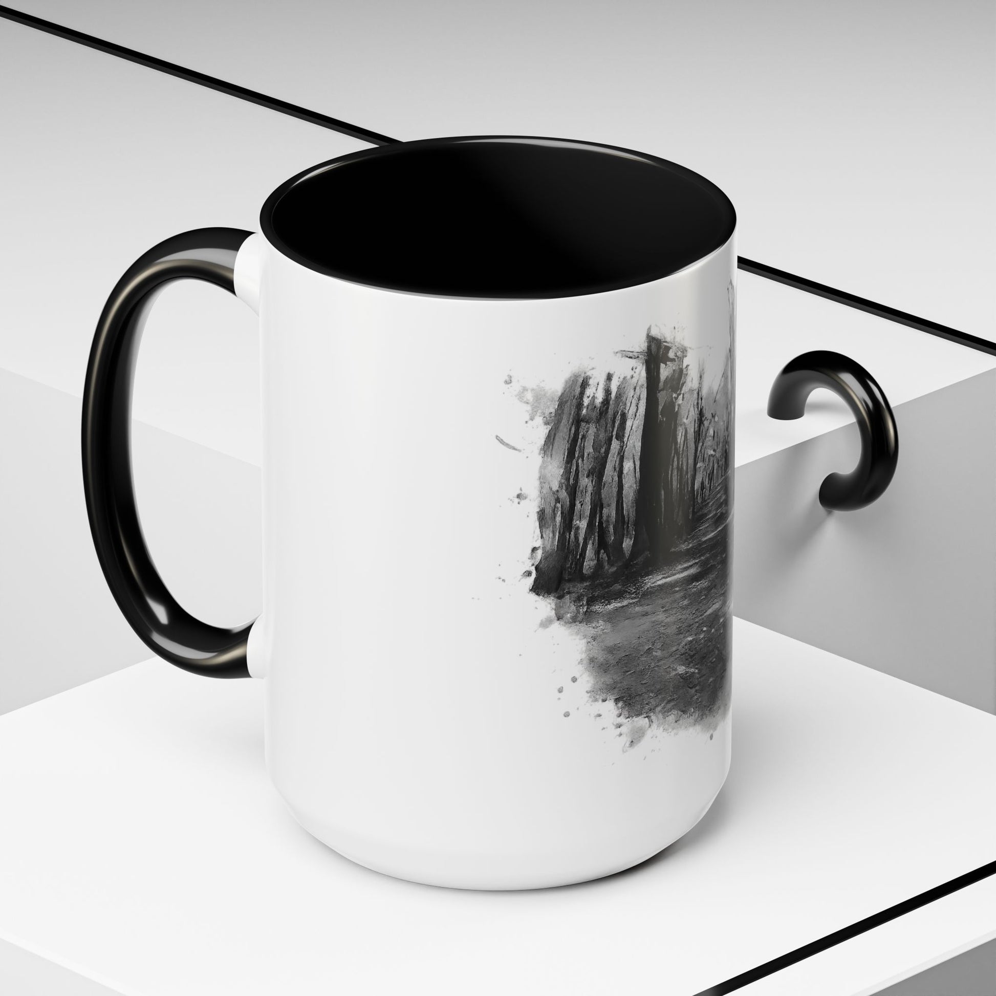 Moody Abstract Forest Coffee Mug | Unique Gift for Nature Lovers, Cozy Home Decor, Perfect for Coffee, Tea, and Hot Chocolate - TRV