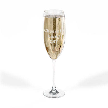 Engraved 8oz Champagne Flute — Personalized Wedding & Celebration Glass