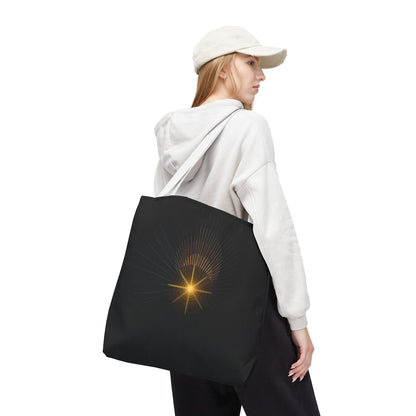 Radiant Starburst Tote Bag | Golden Light Celestial Design - TRV
