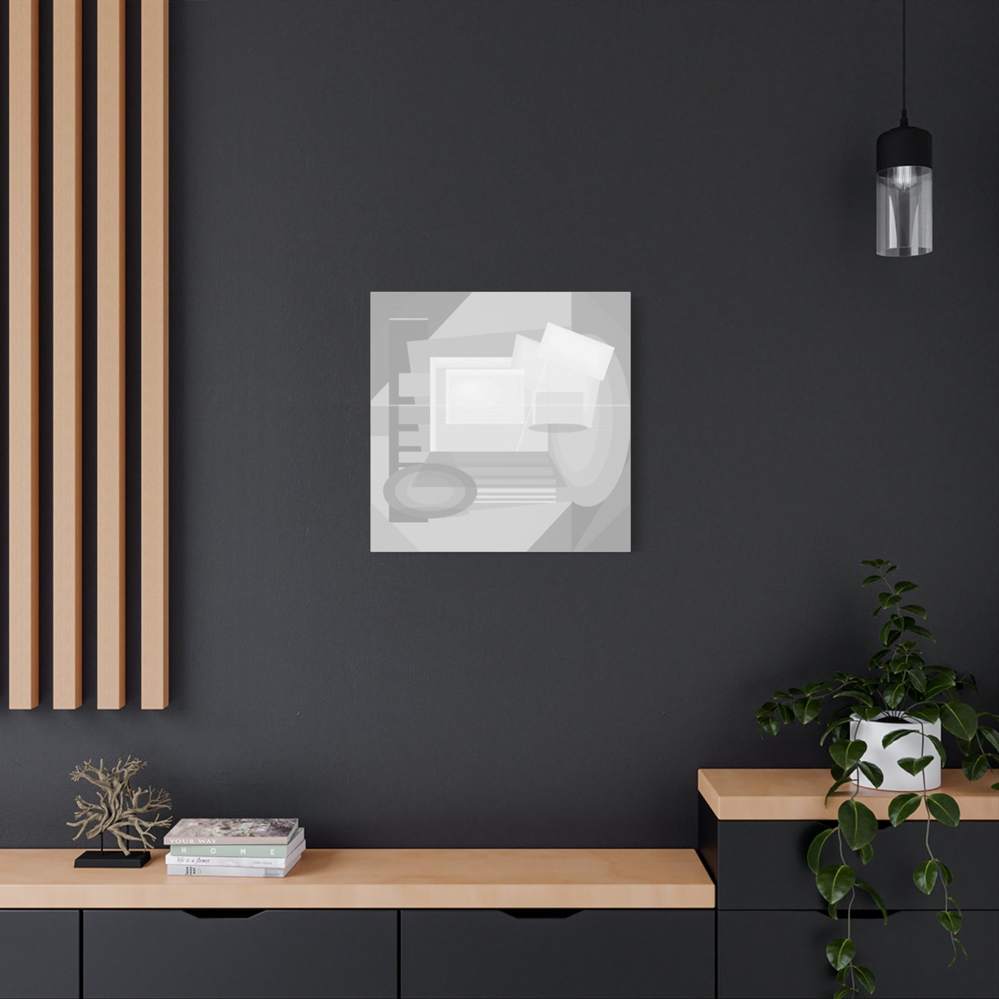 Abstract Geometric Collage Matte Canvas
