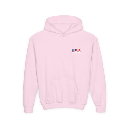 USA Flag Youth Hoodie, Youth Sweatshirt, Cool Hoodie for Kids, American Pride Apparel, Comfortable Boys and Girls Sweatshirt