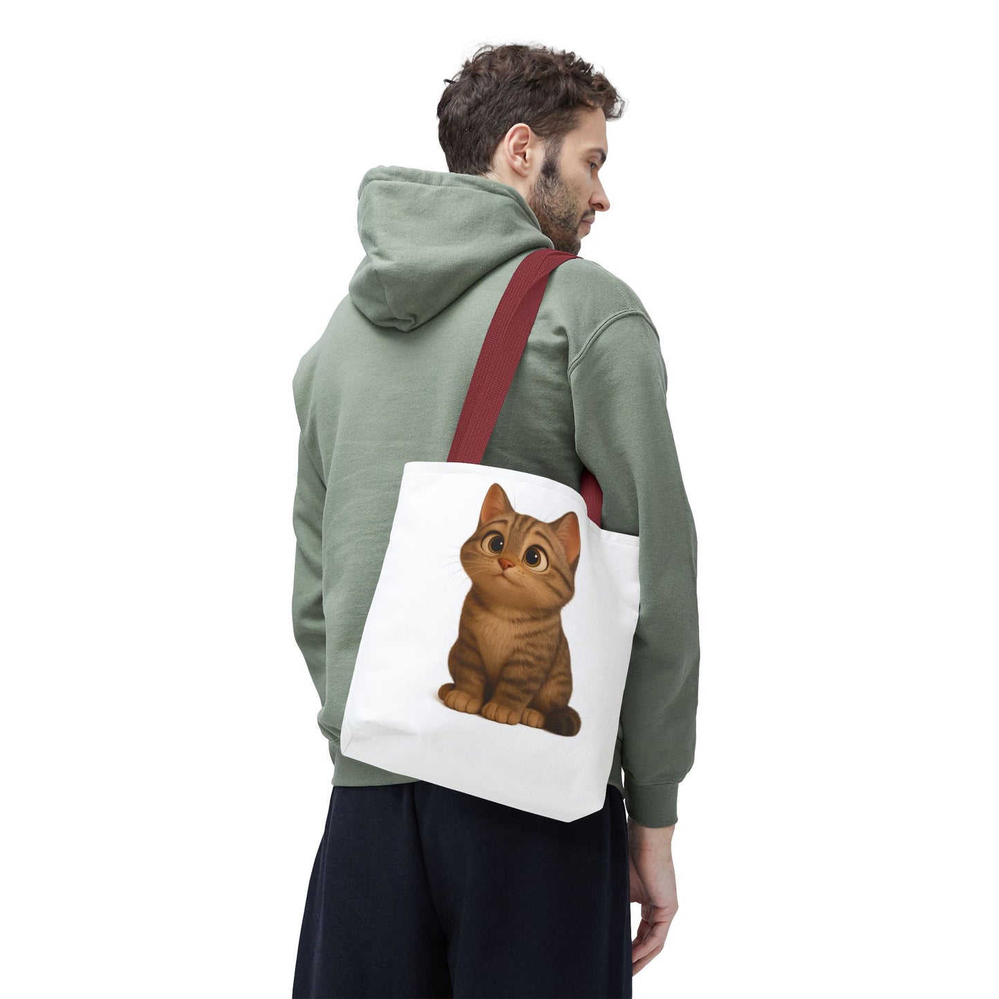 Cute Cat Tote Bag - Perfect for Animal Lovers, Eco-Friendly Carryall, Beach Bag, Shopping Tote, Gift for Cat Owners - TRV