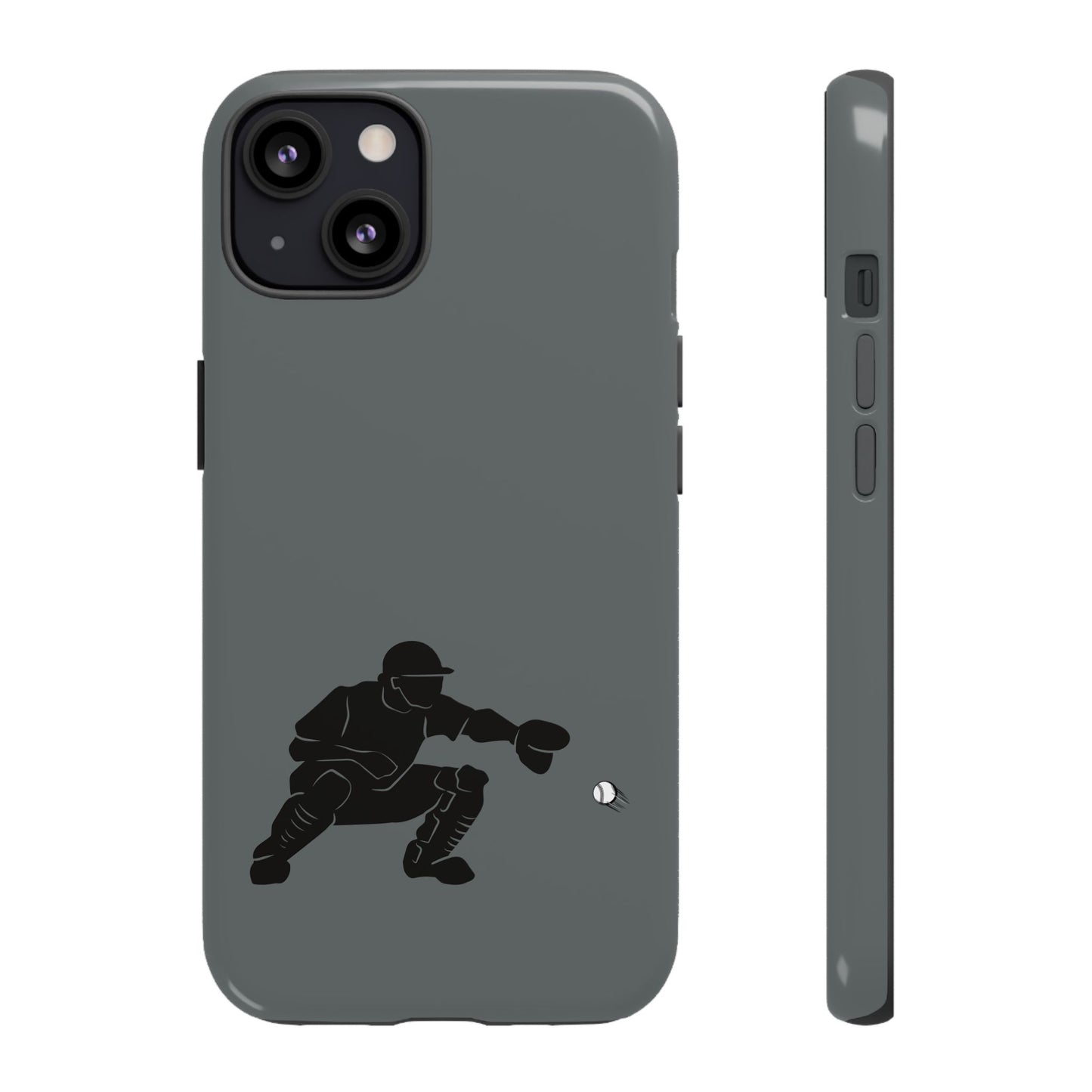 Printify baseball catcher phone case, tough protective cover with a sporty design, fits smartphones securely.