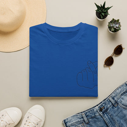 Trendy Unisex Softstyle T-Shirt with Love Hand Gesture Design