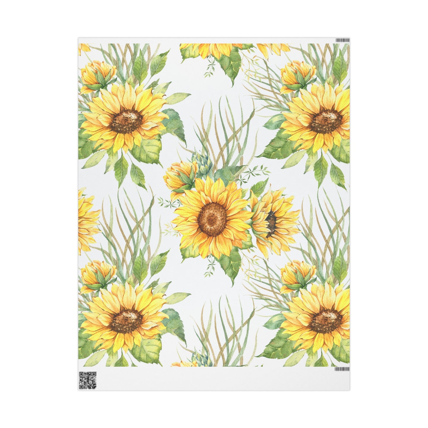 Sunflower Wrapping Paper Roll — Floral Gift Wrap for Birthdays, Mother's Day & Spring Celebrations