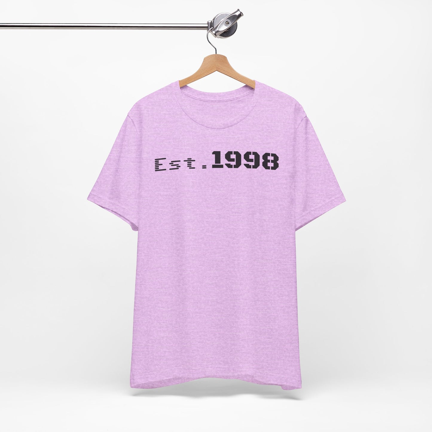 Est. 1998 Unisex Short Sleeve Tee, Vintage Style T-Shirt, Birthday Gift, Casual Wear, Retro Fashion, Unisex Apparel