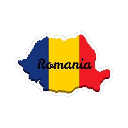 Romania Map Kiss-Cut Stickers | Travel Decor, Laptop Stickers, Gift for Romanians, Scrapbooking, Car Stickers
