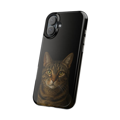 Magnetic Impact-Resistant Phone Case — Realistic Tabby Cat Portrait