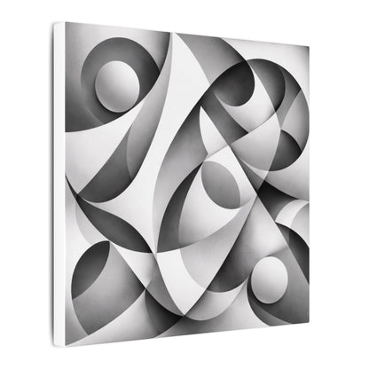 Monochrome Abstract Geometric Art Matte Canvas