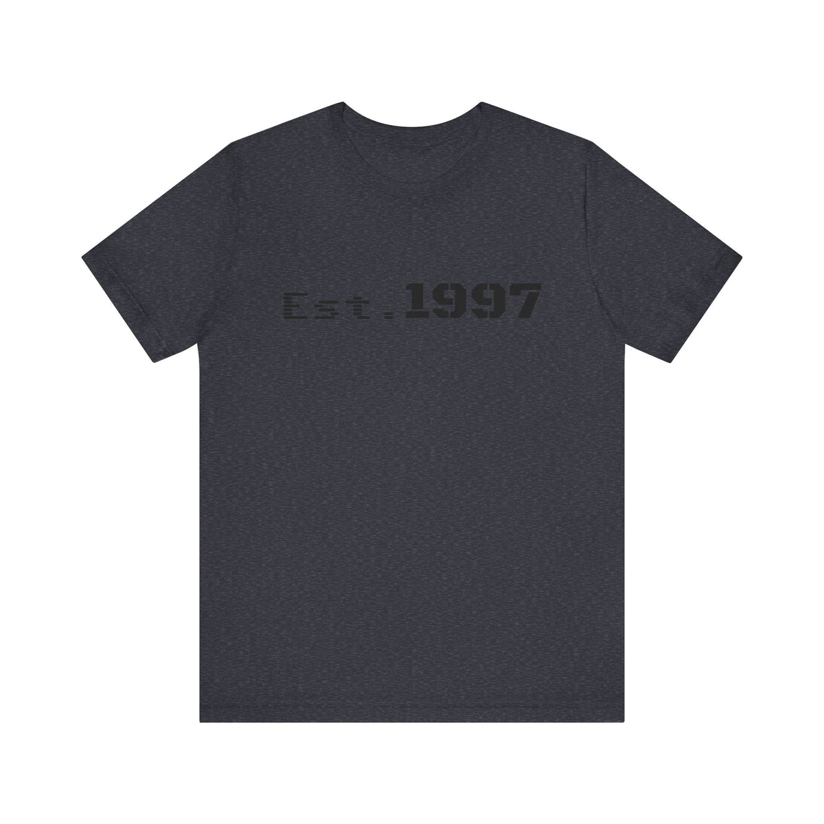 Vintage 1997 Established T-Shirt by Printify featuring bold "Est. 1997" print on classic cotton tee.