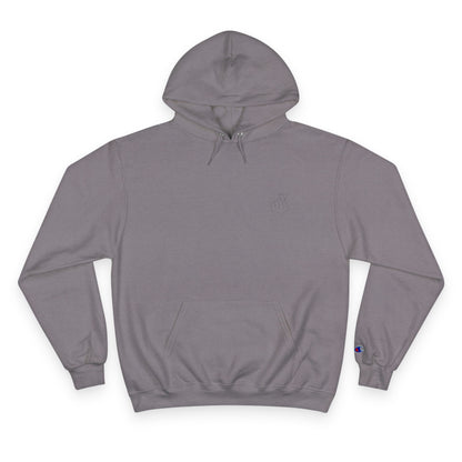 Minimalist Champion Hoodie with Hand Gesture Design