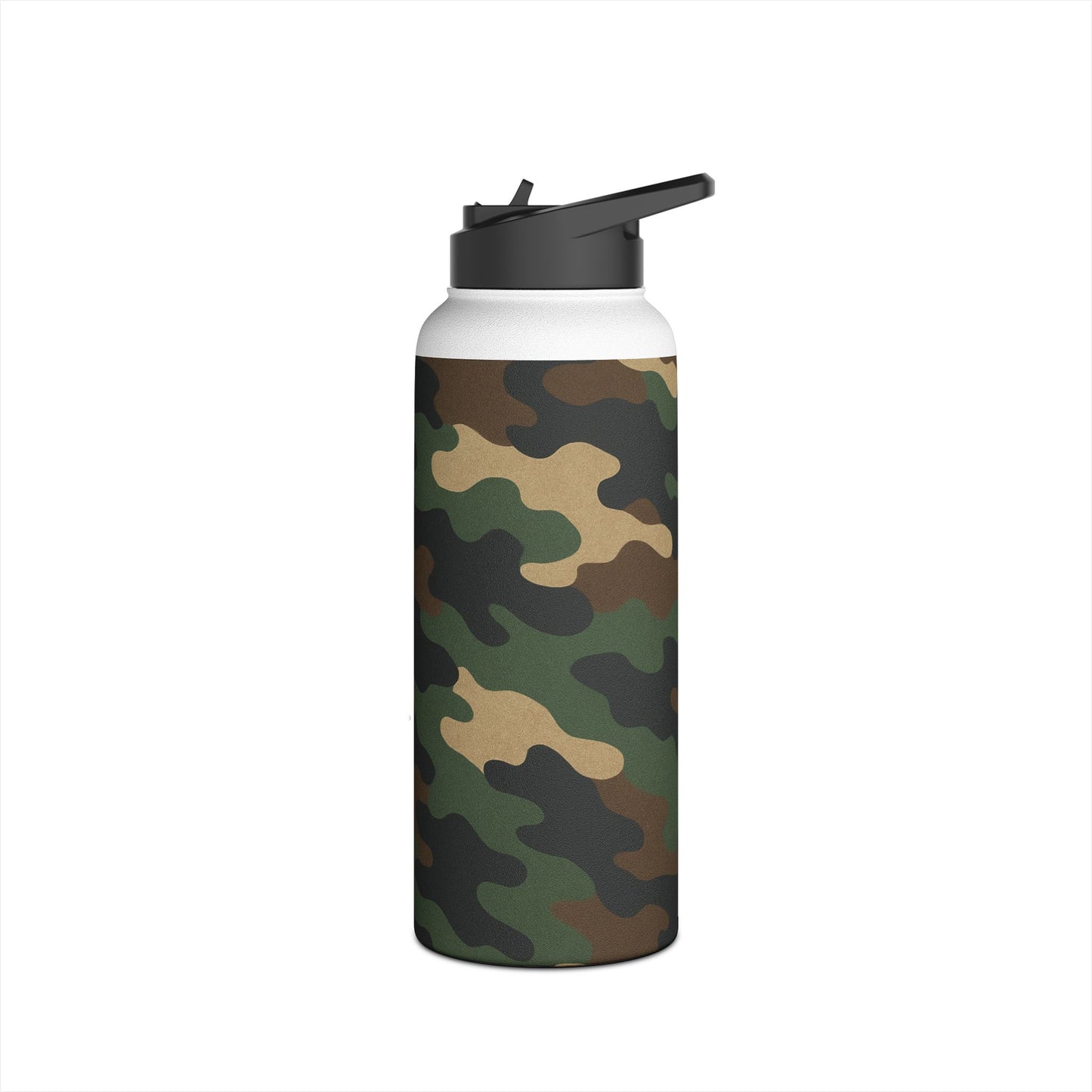 Camo Stainless Steel Water Bottle — Insulated Outdoor Bottle