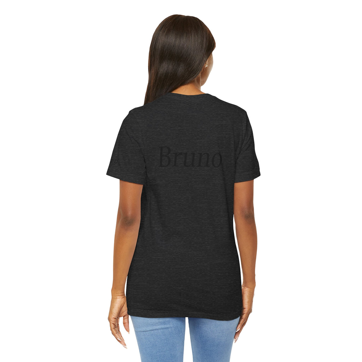 Unisex custom T-shirt by Printify with personalized design, shown in white with space for artwork or text.