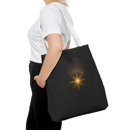 Radiant Starburst Tote Bag | Golden Light Celestial Design - TRV