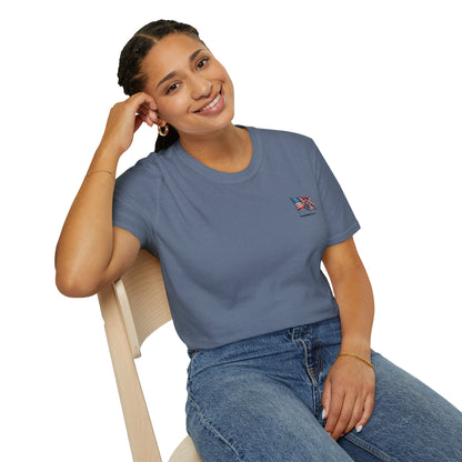 Patriotic Unisex Softstyle T-Shirt, American Flag Tee, USA Pride Shirt, Perfect for Independence Day, Casual Wear - TRV