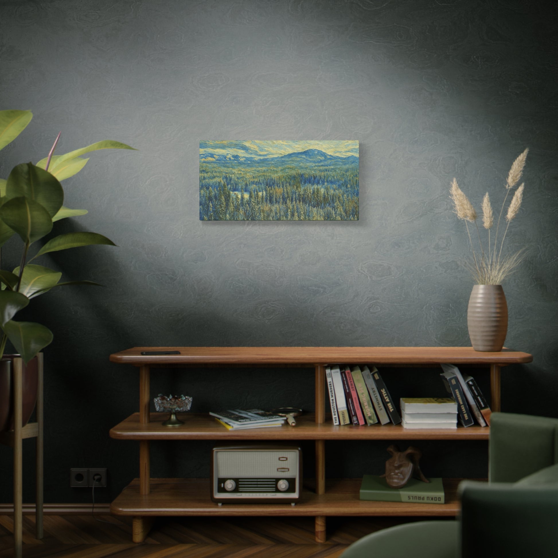 Scenic Landscape Canvas Print, Rustic Home Decor, Wall Art for Nature Lovers, Gift for Art Enthusiasts, Serene Forest Artwork - TRV