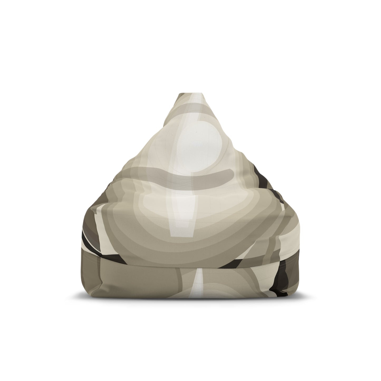 Abstract neutral swirl bean bag cover by Printify, modern home decor accent for living rooms with stylish swirl pattern.