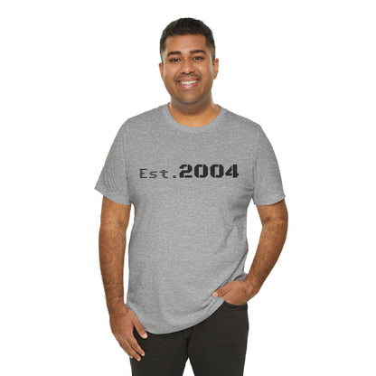 Minimal vintage Est. 2004 T-Shirt by Printify featuring a classic design and birth year graphic on soft cotton fabric.