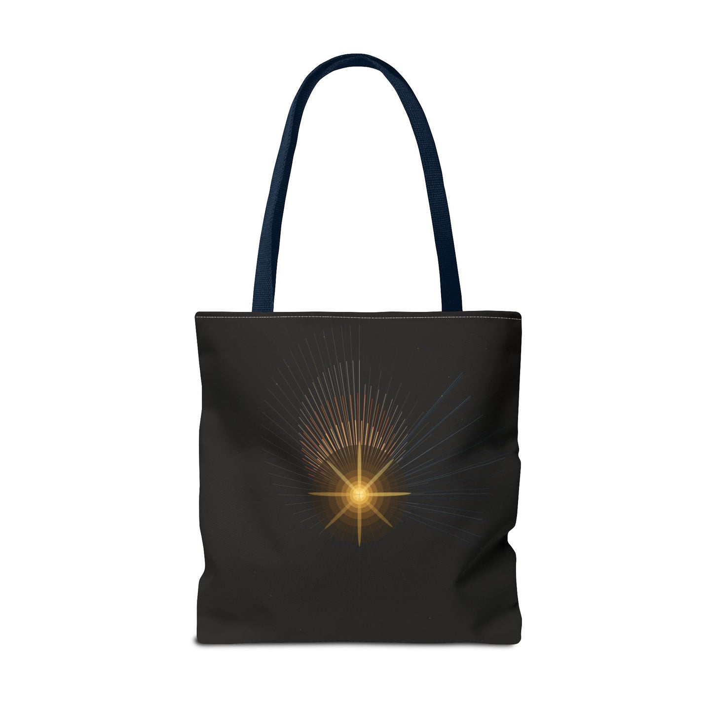Radiant Starburst Tote Bag | Golden Light Celestial Design - TRV