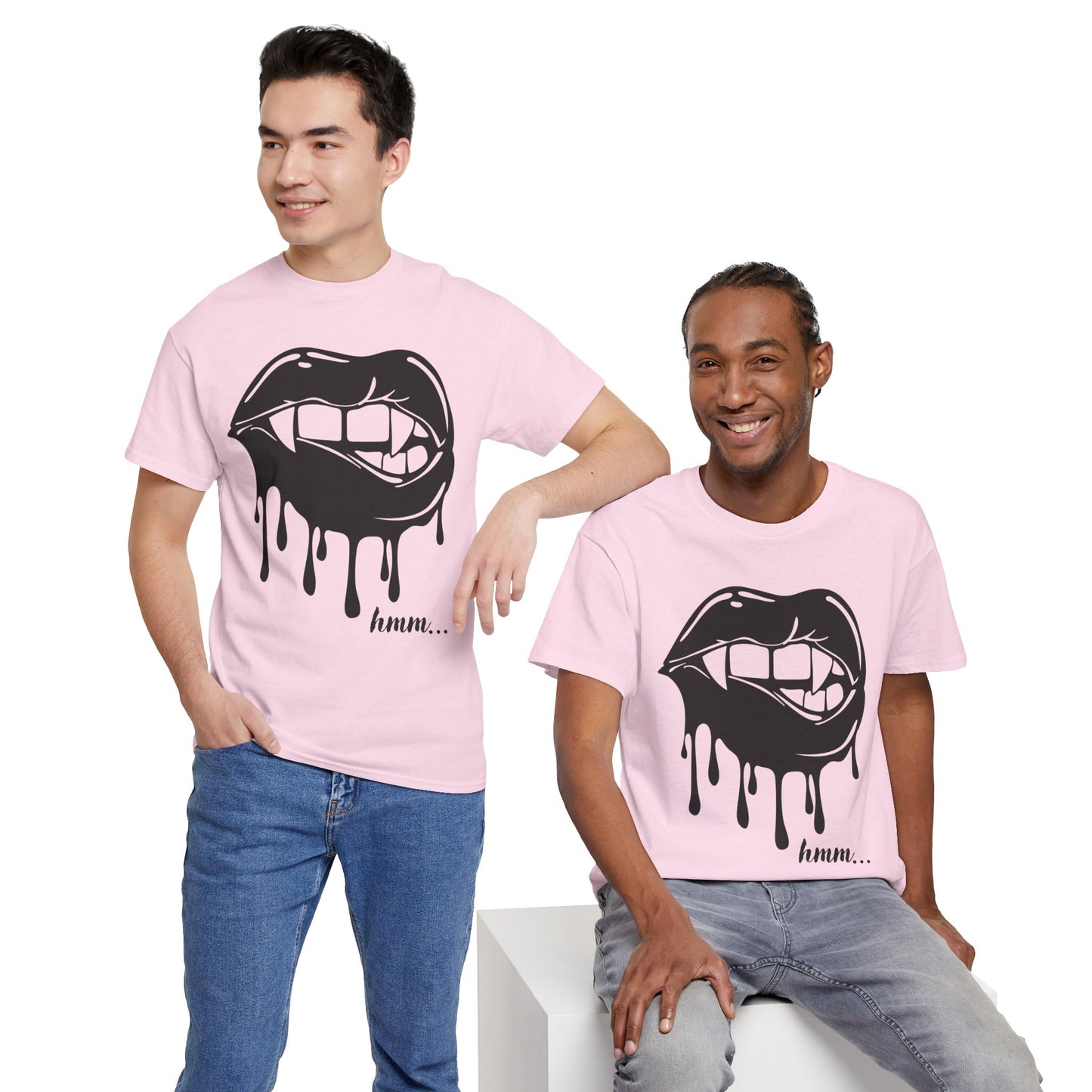 Edgy Graphic Tee - Dripping Lips Design - Unisex Heavy Cotton Tee