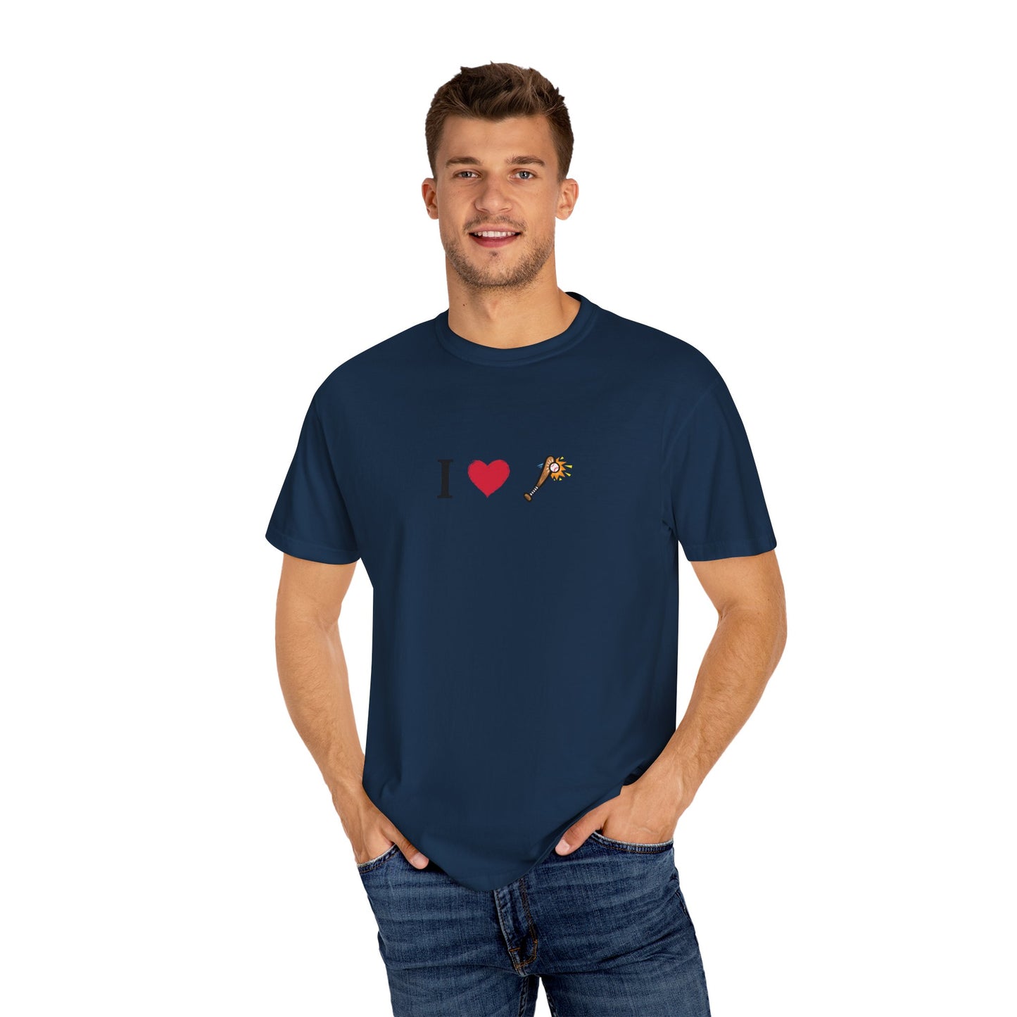 I Love Baseball  Unisex Tee, Gift for Couples, Cute Matching T-Shirts, Casual Everyday Wear, Anniversary Present, Love Shirt - TRV
