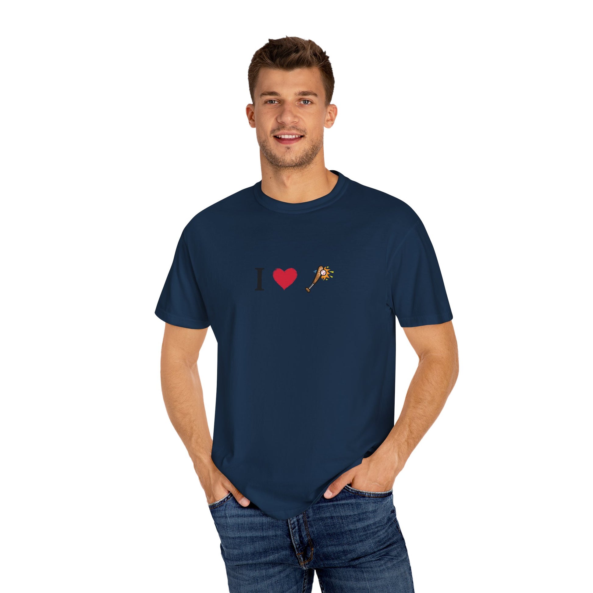 I Love Baseball  Unisex Tee, Gift for Couples, Cute Matching T-Shirts, Casual Everyday Wear, Anniversary Present, Love Shirt - TRV