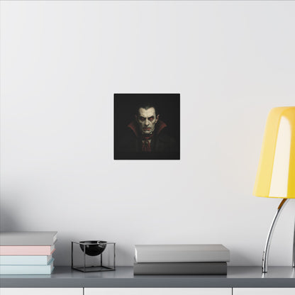 Vampire Portrait Canvas Wall Art – Gothic Dracula Matte Stretched Print
