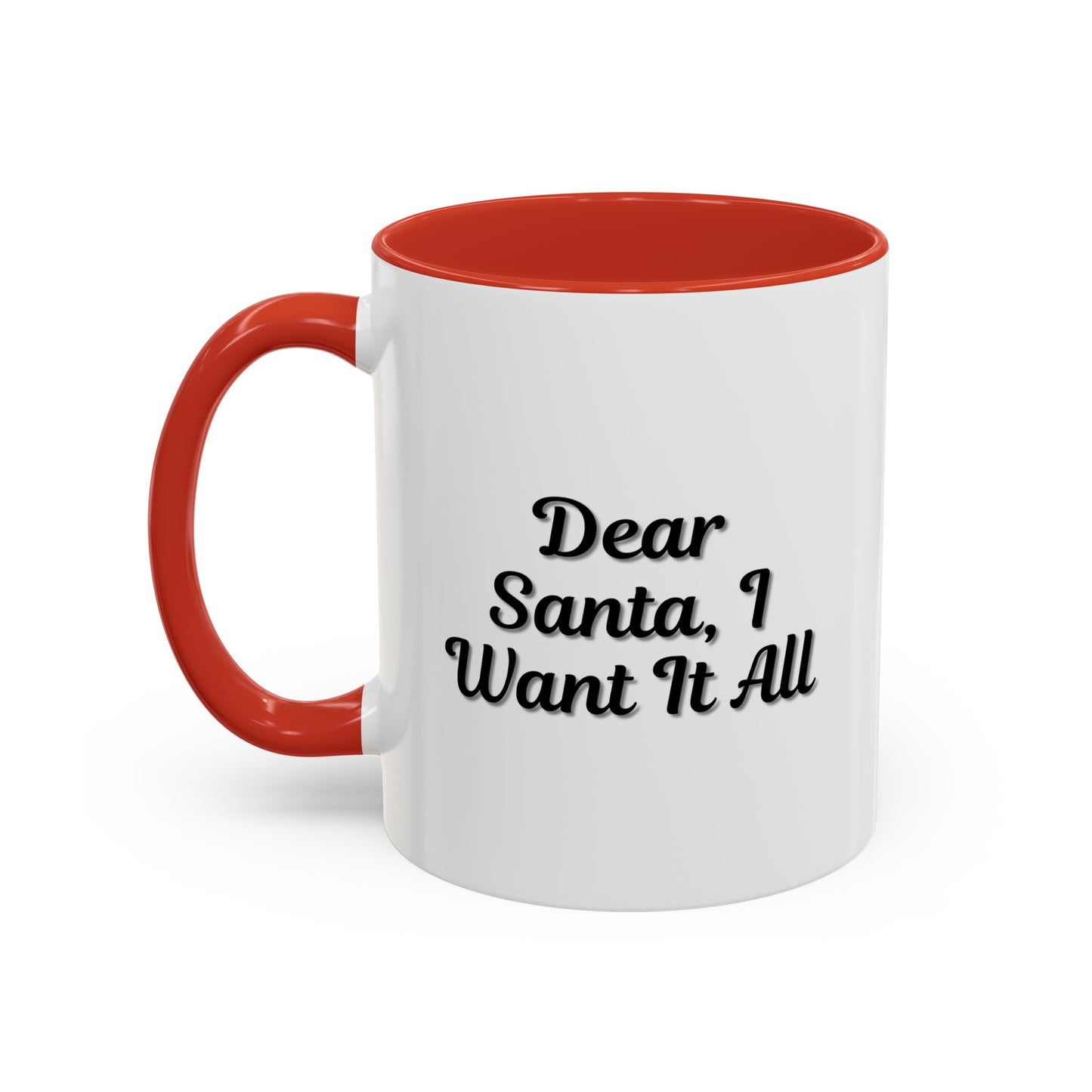 Dear Santa Accent Coffee Mug - Fun Holiday Mug for Christmas Enthusiasts